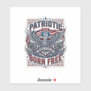 Patriotischer Stahl Road Guardian Biker Road Freed Aufkleber