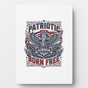 Patriotischer Stahl Road Guardian Biker Road Freed Fotoplatte