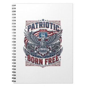 Patriotischer Stahl Road Guardian Biker Road Freed Notizblock