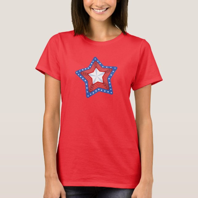 Patriotischer Star T - Shirt (Vorderseite)
