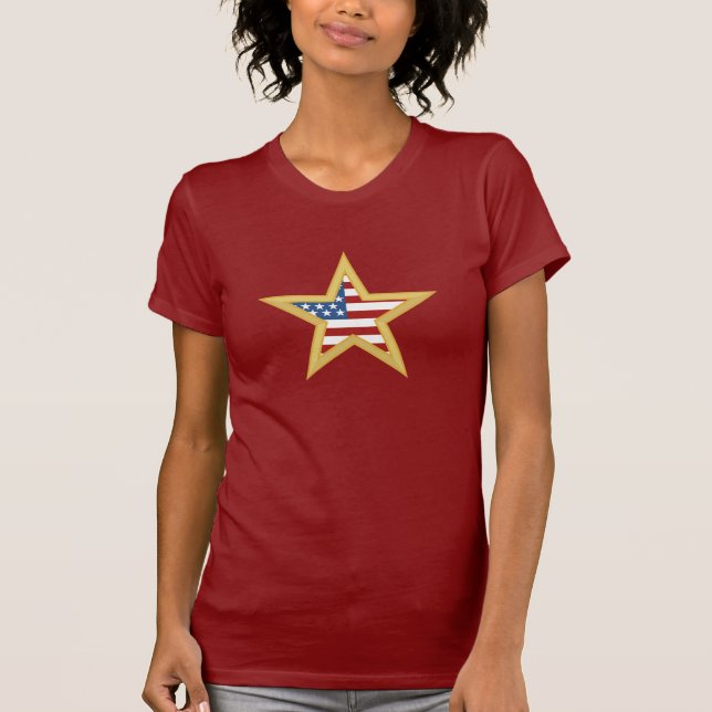Patriotischer Stern-T - Shirt (Vorderseite)