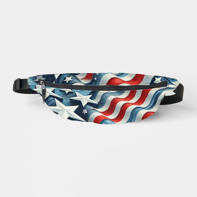Patriotischer Stil unterwegs Bauchtasche (Vorderseite)