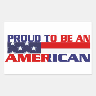 Patriotischer Stolz als Amerikaner Rechteckiger Aufkleber