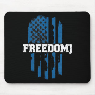 Patriotischer Stolz blaue amerikanische Flagge Fre Mousepad