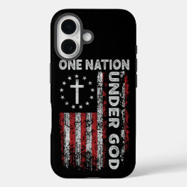 Patriotischer Stolz: Eine Nation unter Gott iPhone 16 Hülle