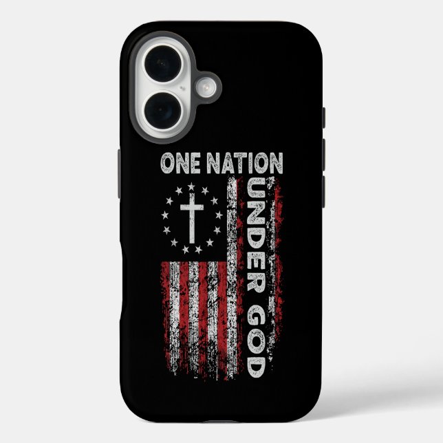 Patriotischer Stolz: Eine Nation unter Gott iPhone 16 Hülle (Rückseite)