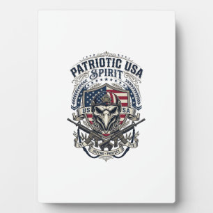 Patriotischer Taktischer Adler-Schädel-Militär-Ins Fotoplatte