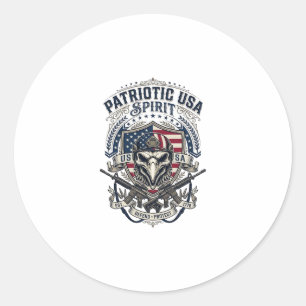 Patriotischer Taktischer Adler-Schädel-Militär-Ins Runder Aufkleber