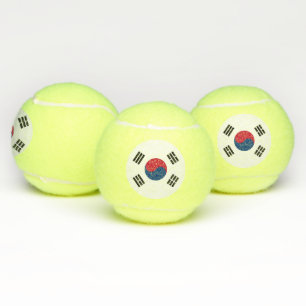 Patriotischer Tennisball mit der Flagge Südkoreas Tennisbälle
