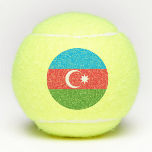 Patriotischer Tennisball mit Flagge Aserbaidschans Tennisbälle