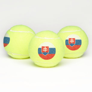 Patriotischer Tennisball mit Flagge der Slowakei Tennisbälle
