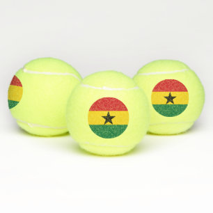 Patriotischer Tennisball mit Flagge Ghanas Tennisbälle