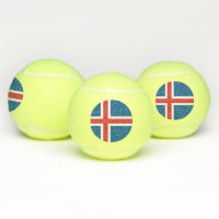 Patriotischer Tennisball mit Flagge Islands