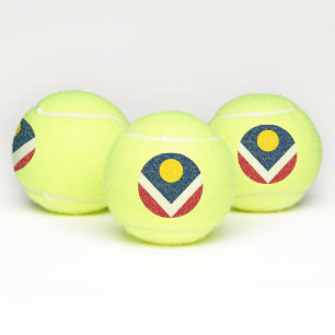 Patriotischer Tennisball mit Flagge von Denver, US Tennisbälle
