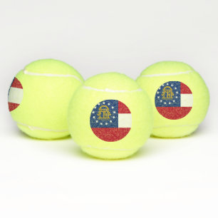 Patriotischer Tennisball mit Flagge von Georgia, U Tennisbälle