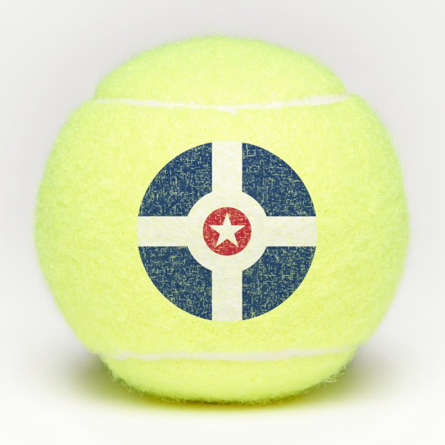 Patriotischer Tennisball mit Flagge von Indianapol Tennisbälle (Vorderseite)