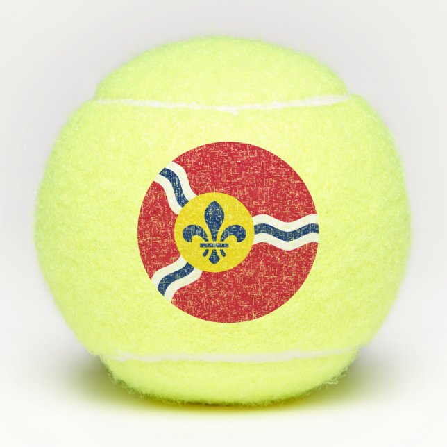 Patriotischer Tennisball mit Flagge von St. Louis Tennisbälle (Vorderseite)