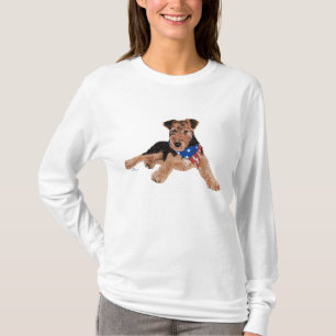 Patriotischer Terrier Welpe T-Shirt