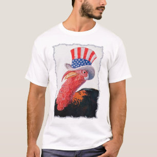 Patriotischer tragender US Flagge-Spitzenhut der T-Shirt