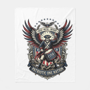 Patriotischer Trommler der Liberty Music Rock Meta Fleecedecke