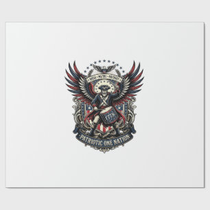 Patriotischer Trommler der Liberty Music Rock Meta Geschenkpapier