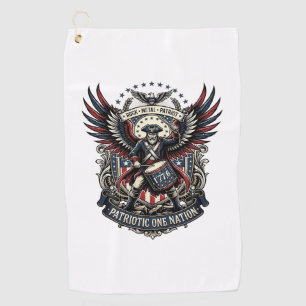 Patriotischer Trommler der Liberty Music Rock Meta Golfhandtuch