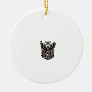 Patriotischer Trommler der Liberty Music Rock Meta Keramik Ornament
