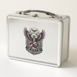 Patriotischer Trommler der Liberty Music Rock Meta Metall Brotdose