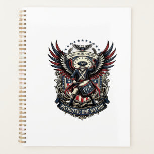 Patriotischer Trommler der Liberty Music Rock Meta Planer