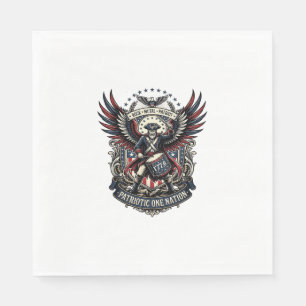 Patriotischer Trommler der Liberty Music Rock Meta Serviette