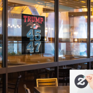 Patriotischer Trump gewann 45 und 47 Sieg Sieger T Fensteraufkleber