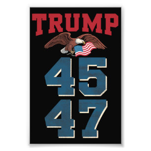 Patriotischer Trump gewann 45 und 47 Sieg Sieger T Fotodruck