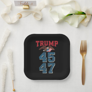 Patriotischer Trump gewann 45 und 47 Sieg Sieger T Pappteller