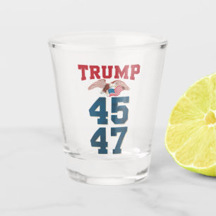 Patriotischer Trump gewann 45 und 47 Sieg Sieger T Schnapsglas
