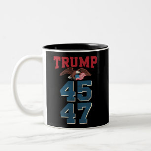 Patriotischer Trump gewann 45 und 47 Sieg Sieger T Zweifarbige Tasse