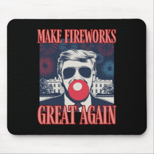 Patriotischer Trump macht Feuerwerk wieder großart Mousepad