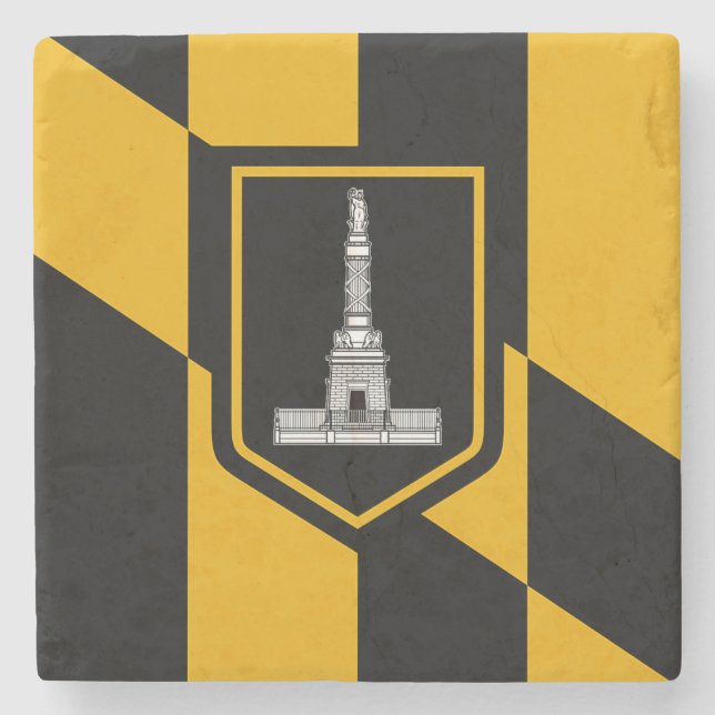 Patriotischer Untersetzer mit der Flagge von Balti (Vorderseite)