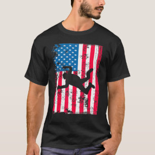 Patriotischer US-Flagge Skydiving Skydiving Graf T-Shirt