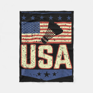 Patriotischer USA-Amerikanischer Flagge Badminton Fleecedecke