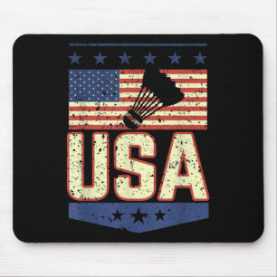 Patriotischer USA-Amerikanischer Flagge Badminton Mousepad