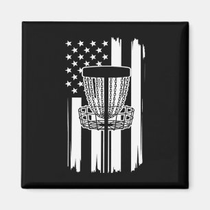 Patriotischer USA-Flagge-Frisbee-Golfspieler Disc Magnet