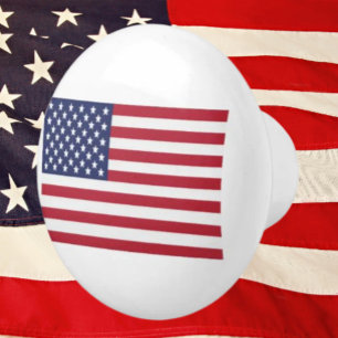 Patriotischer USA-Flaggen-Keramikknopf – Amerikani Keramikknauf