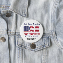 Patriotischer USA-Gott segne Amerika 3-in-Runden-B