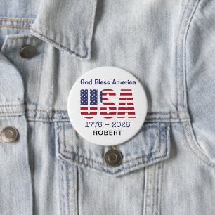 Patriotischer USA-Gott segne Amerika 3-in-Runden-B Button