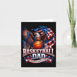 Patriotischer USA Retro Basketball Vater Karte