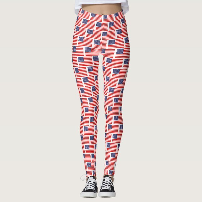 Patriotischer USA-Stolz amerikanisches Leggings (Vorderseite)