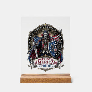 Patriotischer Vampir Freiheits Herr Horror Monster Acrylschild