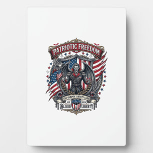 Patriotischer Vampir Freiheits Herr Horror Monster Fotoplatte