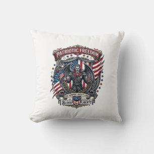 Patriotischer Vampir Freiheitslord Horror Monster  Kissen