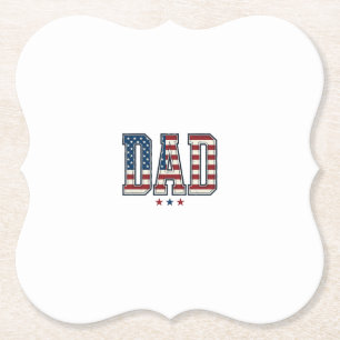 Patriotischer Vater Amerikanische Flagge Vintage V Untersetzer